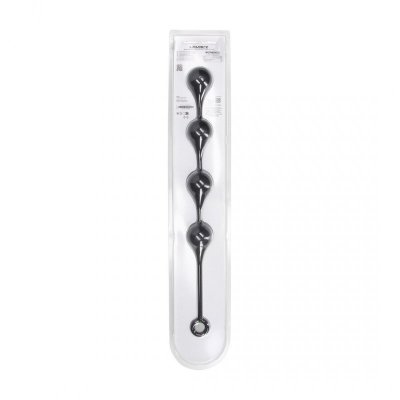 Silicone Waterdrop Anal Balls - XL - 50mm - Black