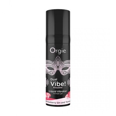 Orgie Dual Vibe! Strawberry Gin And Tonic Kissable Arousal Intimate Gel