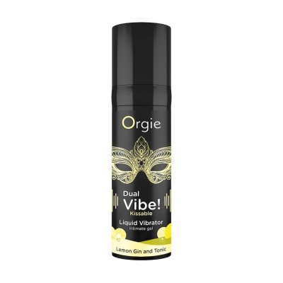 Orgie Dual Vibe! Lemon Gin And Tonic Kissable Arousal Intimate Gel