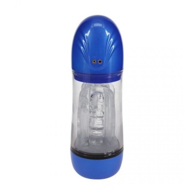SonicPull - Suction and Vibration Masturbator Pump - Multimedia Enhanced - Metallic Blue