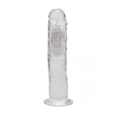 LED Vibrating Straight Cock - 8 / 20 cm - Transparent