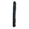 Dwustrone dildo z wypustkami czarne 25 cm