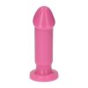 Dildo analne korek na przyssawce różowy 10 cm