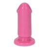 Dildo korek analny na przyssawce różowy 8 cm