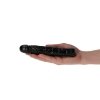 Realistyczne żylaste dildo analne czarne 16,5 cm
