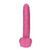 Ogromne dildo z jądrami na przyssawce 40 cm