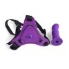 Regulowany strapon dildo na pasku penetrator fioletowy 10,5 cm