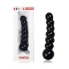 Szklane dildo koraliki czarne 17 cm