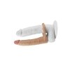 Realistyczne wibrujące dildo nakładka na penisa 17,8 cm