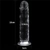 Naturalny penis dildo na przyssawce clear Lovetoy 17,8 cm