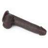Dildo murzyńskie Sliding Skin Dual Layer Dong - Black 22cm