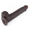 Dildo murzyńskie Sliding Skin Dual Layer Dong - Black 22cm