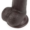Dildo murzyńskie z ruchomą skórą Dual Layer Dong - Black 24cm