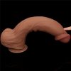 Dildo King size z ruchomą skórą Dual Layer Dong Brown 35cm