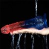 Żelowy penis dildo z przyssawką dwukolorowy 22 cm