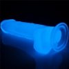 Świecący w ciemności dildo penis niebieski Lovetoy 19 cm