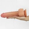 Wibrator rotacyjny dildo z jądrami na przyssawce 21,5 cm
