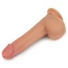 Wibrator rotacyjny dildo z jądrami na przyssawce 21,5 cm