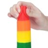 Kolorowy tęczowy dildo penis Lovetoy lgbt 19 cm