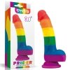 Kolorowy tęczowy dildo penis Lovetoy lgbt 20 cm