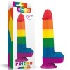 Kolorowy tęczowy dildo penis Lovetoy lgbt 23 cm
