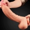 Dwuwarstwowe realistyczne dildo na przyssawce 30 cm