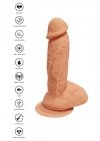 Realistyczne dildo wibrujące z jądrami 16,5 cm