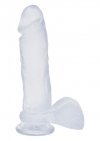 Dildo z mocną przyssawką żelowe 22 cm