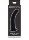 Dildo do strapon zakrzywiony gładki penis czarny rozmiar M