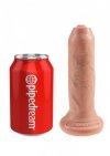 Realistyczne dildo z ruchomym napletkiem jak skóra penis 15 cm