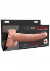 Realistyczna proteza nakładka sztuczny penis dildo z jądrami strap on 23 cm