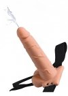 Realistyczne żylaste dildo strap on proteza sztuczny penis z wytryskiem 19 cm
