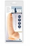 Realistyczne grube żylaste dildo z jądrami na przyssawce 23 cm