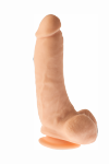 Realistyczne grube żylaste dildo z jądrami na przyssawce 23 cm