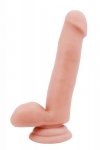 Realistyczne miękkie dildo na przyssawce z jądrami 18 cm