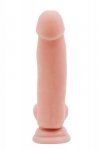 Realistyczne miękkie dildo na przyssawce z jądrami 18 cm