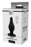 Duży czarny korek analny łezka plug na przyssawce