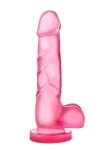 Twardy żelowy penis dildo na przyssawce 18 cm