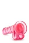 Twardy żelowy penis dildo na przyssawce 18 cm