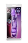 Żelowe realistyczne dildo fioletowe 23 cm
