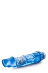 Żelowe realistyczne dildo niebieskie 23 cm