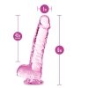 Naturally yours  6 crystalline dildo  rose