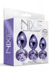 Nixie metal butt plug trainer set, purple metallic