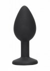 Elegancki silikonowy korek analny z diamentem wtyczka plug 