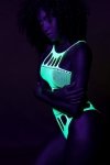 Body with Grecian Neckline - neon green - XS/XL