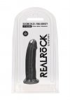 Czarne dildo bez jąder na przyssawce 15,3 cm