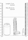 Realistyczny penis na przyssawce dildo clear 15 cm