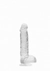 Realistyczny penis na przyssawce dildo clear 15 cm