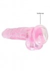 Realistyczny penis na przyssawce dildo różowy 20 cm