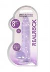 Realistyczny penis na przyssawce dildo fiolet 20 cm